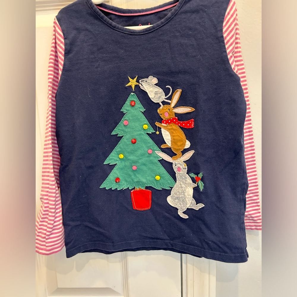 Mini Boden Christmas tree shirt